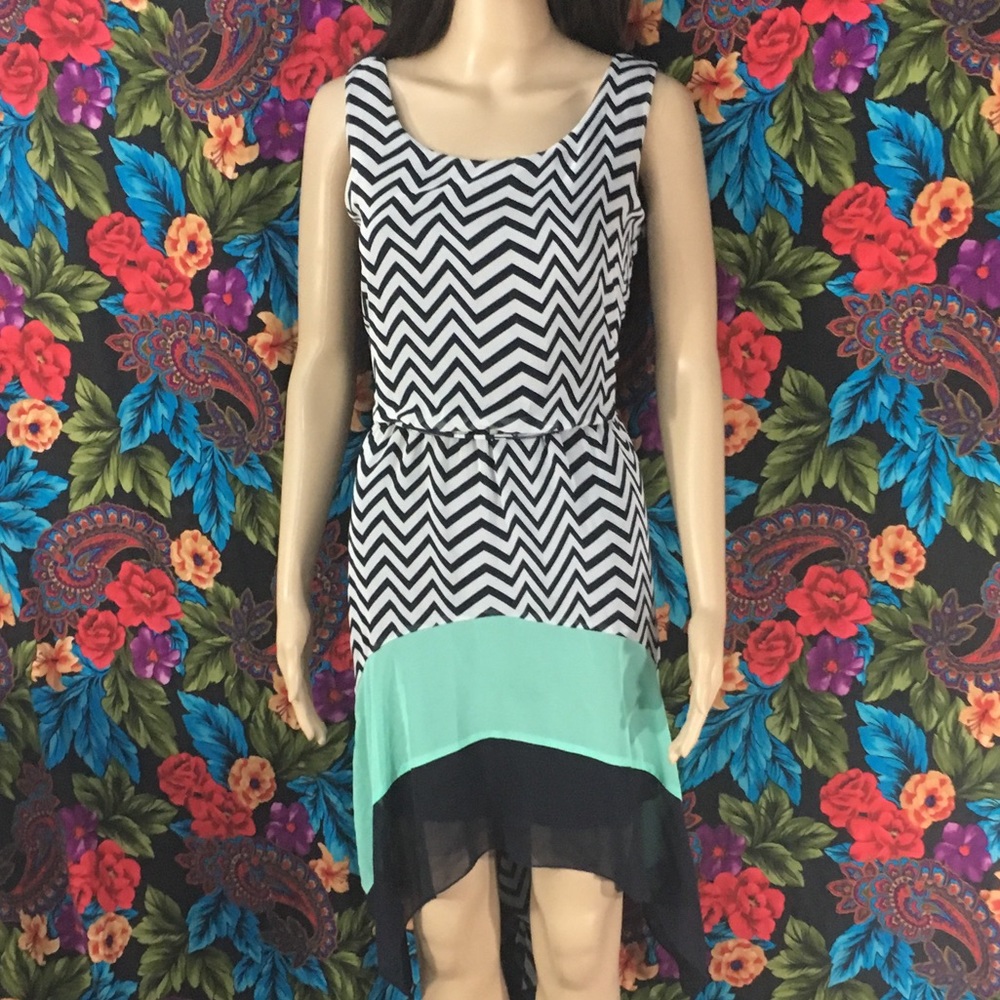 Women’s Midi Layered DRESS ZIG ZAG DESIGN MIDI DRESS MEDIUM